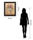 Crimson Lily Display - 28" x 34" Framed Wall Art - Beige