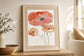 22x26 Neon Poppies II By Jennifer Goldberger - Red