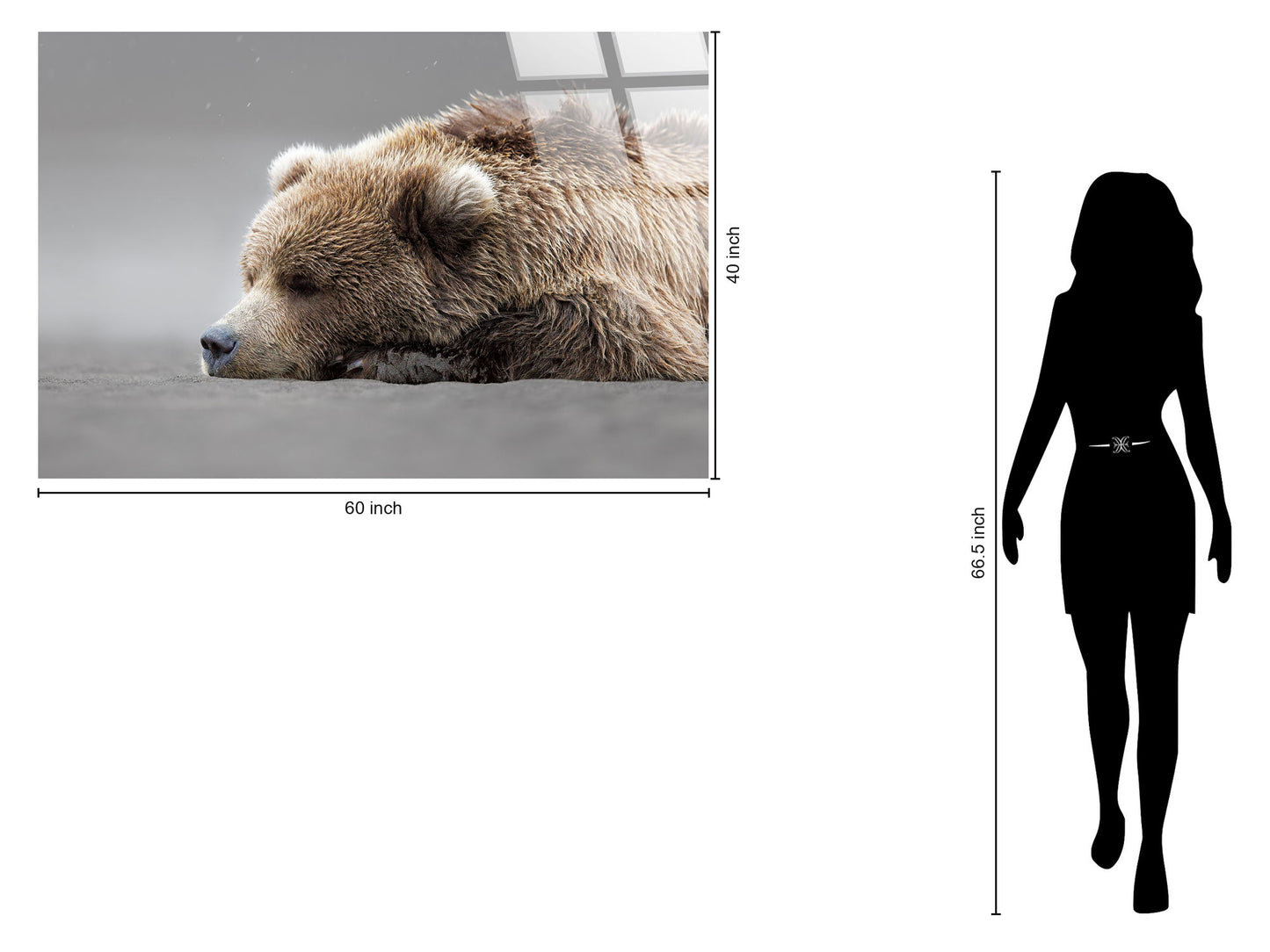 "Serene Slumber" Tempered Glass - Brown / Gray