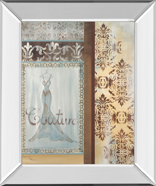 Couture By Hamkimipour-ritter - Mirror Framed Print Wall Art - Beige