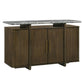 Dillon - Server With Marble Top - Natural / Walnut