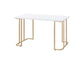 Estie - Vanity Desk Same 93102) - White & Gold