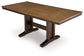 Rylandeen - Rectangular Dining Room Counter Height Extension Table - Light Brown / Dark Brown