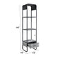 Raziela - TV Stand Side Pier - Concrete Gray & Black