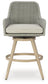 Seton Creek - Barstool With Cushion (Set of 2) - Beige / Gray