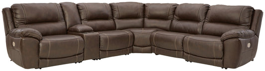 Dunleith - Power Sectional 6 Pc - Chocolate
