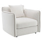 Yolanda - Chair With Pillow - Beige Chenille