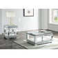 Noralie - Coffee Table With Open Compartment - Mirrored & Faux Diamonds