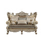 Ranita - Loveseat With 6 Pillows - Fabric & Champagne