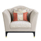 Tayden - Chair With 2 Pillows - Beige Velvet