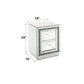 Noralie - 24"H End Table With 2 Tier Shelf - Mirrored & Faux Diamonds