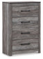 Bronyan - Four Drawer Chest - Dark Gray