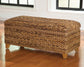 Laughton - Hand - Woven Banana Leaf Storage Trunk - Amber