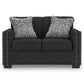 Jasmine Peaks - Loveseat - Coal