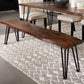 Neve - Live-Edge Dining Bench With Hairpin Legs - Sheesham Gray And Gunmetal