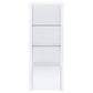 Jude - 3-Shelf Engineered Wood Media Tower - High Gloss White