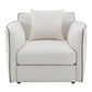 Yolanda - Chair With Pillow - Beige Chenille
