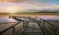 Framed - Morning On The Lake By Mike Calascibetta - Beige