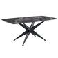Klaus - Dining Table - Crystal Tempered Glass Top & Black Finish