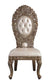 Constantine - Side Chair Set of 2) - Synthetic Leather , Brown & Gold