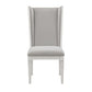 Katia - Hostess Chair Set of 2) - Light Gray Linen & Weathered White