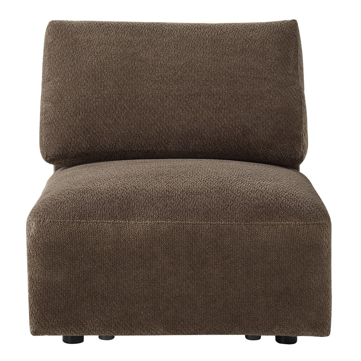 Theodore - Modular Armless Chair - Brown Chenille