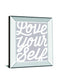 Positivity VIII By Laura Marshall - Mirror Framed Print Wall Art - Pearl Silver