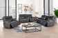 Titan - Console Loveseat With Dual Recliners - Gray