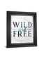 Wild And Free Turquoise Marble Adventure Quote By Nature Magick - Framed Print Wall Art - White