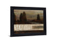 Shadowed Pinescape - 28" x 34" Framed Wall Art - Dark Brown