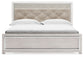 Altyra - King Panel Bed With Upholstered Headboard - White