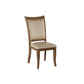 Harald - Side Chair (Set of 2) - Beige Synthetic Leather & Gray Oak