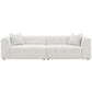 Everly - Boucle Upholstered Extra Long Sofa - White