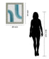 Curved Streams - 28" x 34" Framed Wall Art - Light Blue