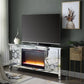 Noralie - 28" TV Stand With Fireplace - Mirrored & Faux Diamonds