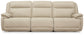 Double Deal - 3-Piece Power Reclining Sofa Sectional - Almond