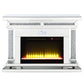 Noralie - 36"H Fireplace With Bluetooth - Mirrored & Faux Diamonds