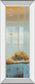 Window On The Word I By Carol Robinson - Mirror Framed Print Wall Art - Light Blue