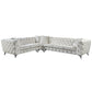 Atronia - Sectional Sofa With 4 Pillows - Beige Fabric