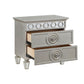 Varian - Nightstand - Silver & Mirrored