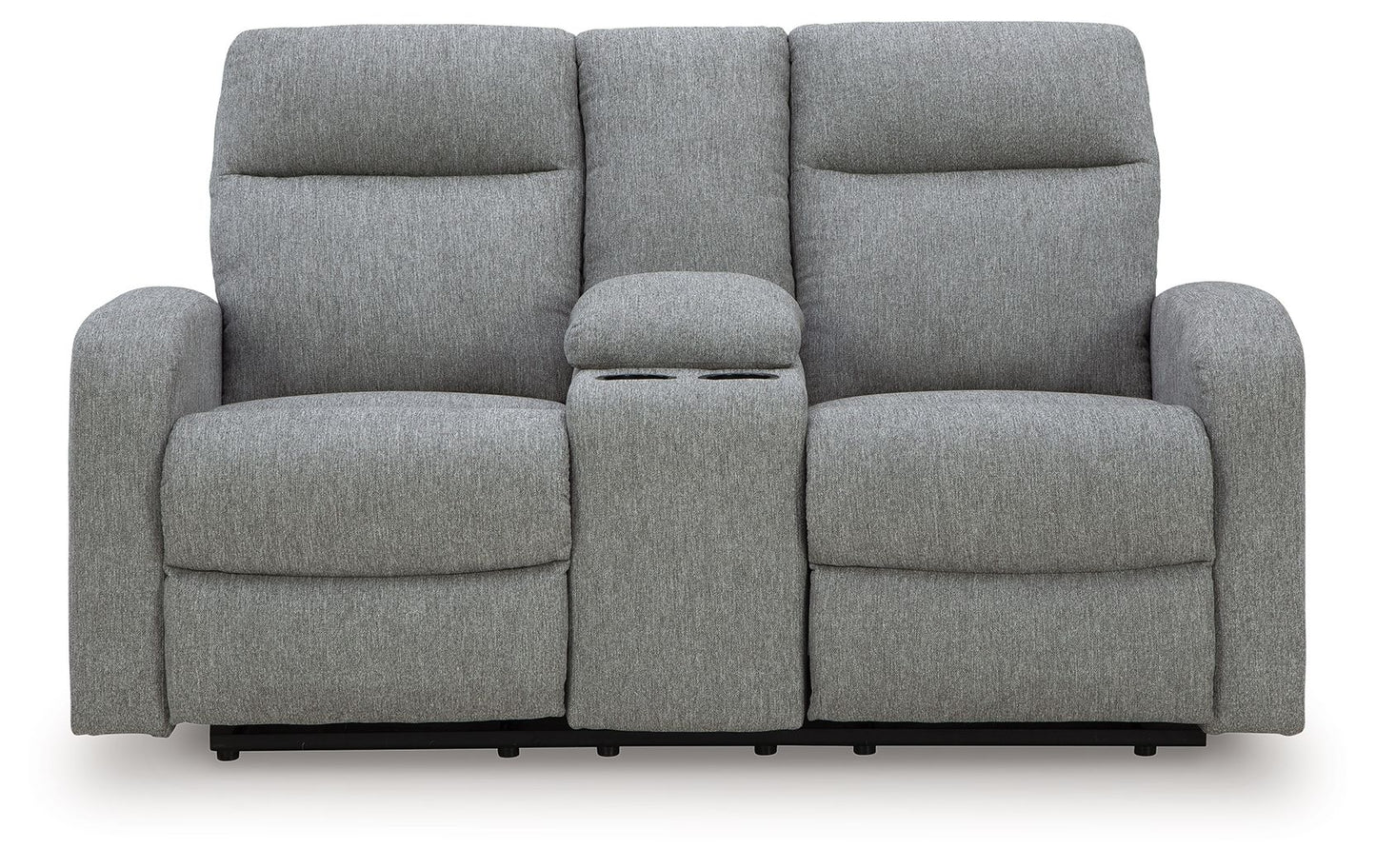 Gauntlet - Double Recline Loveseat With Console - Sterling