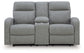 Gauntlet - Double Recline Loveseat With Console - Sterling