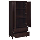 Wadeline - 2 Door Tall Accent Storage Cabinet - Rustic Tobacco