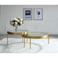 Andover - Nesting Table Set - Clear Glass & Gold