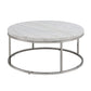 Zaidee - Coffee Table With Marble - Marble Top & Nickel
