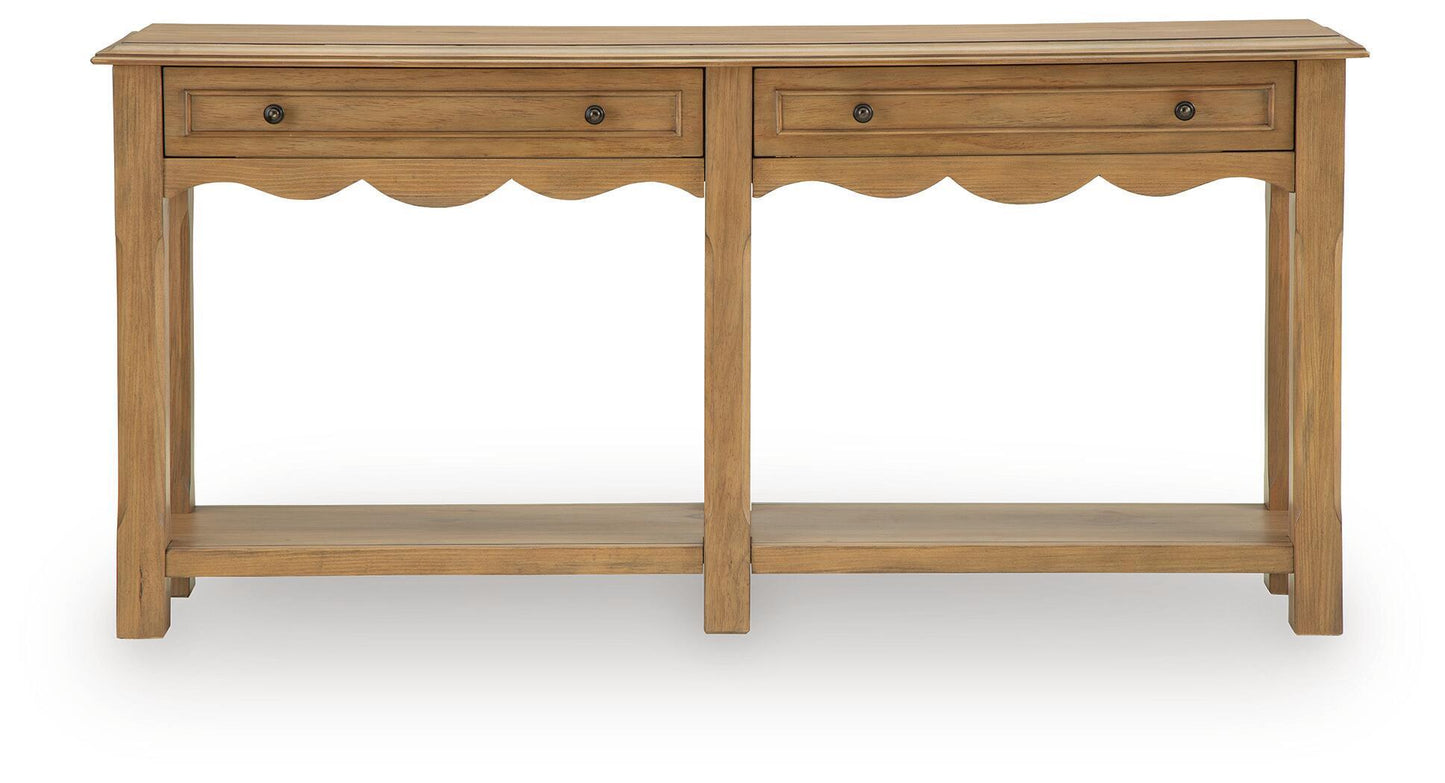 Whitmund - Console Sofa Table - Light Brown