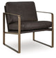 Bradett - Accent Chair - Dark Brown / Gold Finish