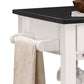 Ottawa - Kitchen Cart - Black Wooden Top & White