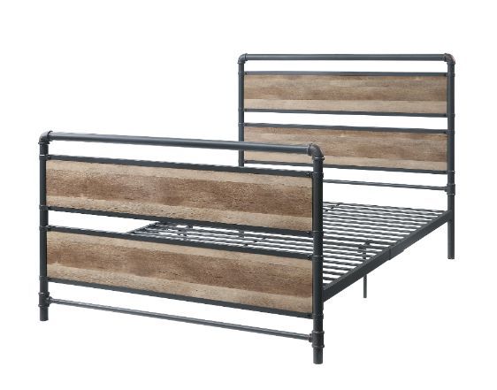 Brantley - Full Bed - Antique Oak & Sandy Gray
