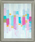 Pastel Block Chorus - 28" x 34" Framed Wall Art - Light Blue